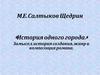 Замысел, история создания, жанр и композиция романа «История одного города», М.Е. Салтыков-Щедрин