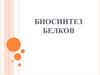 Биосинтез белков