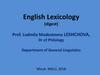 English Lexicology (digest)