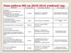 План работы МО на 2018-2019 учебный год