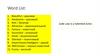 Word List