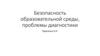 Безопасность образовательной среды, проблемы диагностики