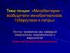 Микобактерии, возбудители микобактериозов, туберкулеза и лепры