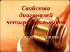 Свойства диагоналей четырехугольников