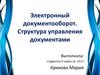 Электронный документооборот. Структура управления документами