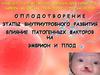 Оплодотворение. Этапы внутриутробного развития влияние патогенных факторов на эмбрион и плод