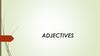 Adjectives: first and second declension