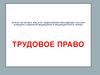 Основы трудового права
