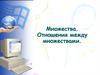 Множества. Отношения между множествами
