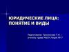 Юридические лица: понятие и виды