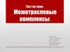 Межотраслевые комплексы. Тест. 9 класс