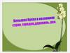 большая буква в названиях стран, городов, деревень, рек