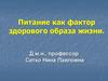 Питание как фактор здорового образа жизни
