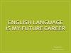 English language is my future career