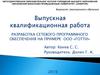 Разработка сетевого программного обеспечения на примере ООО «ГОТТИ»