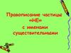 Правописание частицы «НЕ» с именами существительными
