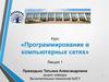 Программирование в компьютерных сетях