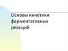 Основы кинетики ферментативных реакций