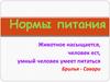 Нормы питания