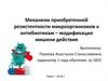 Механизм приобретенной резистентности микроорганизмов к антибиотикам – модификация мишени действия