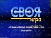 Своя игра «Твой голос тоже что – то значит»