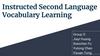 Instructed second language vocabulary learning