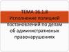 Исполнение полицией постановлений по делам об административных правонарушениях