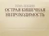 Острая кишечная непроходимость