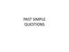 Past simple questions