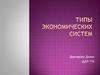 Типы экономических систем