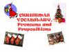 Christmas vocabulary, pronouns and prepositions
