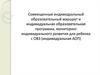 Совмещенные индивидуальный образовательный маршрут и программа, мониторинг индивидуального развития ребенка с ОВЗ