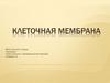 Клеточная мембрана