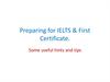 Preparing for IELTS & First Certificate