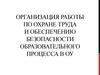 Организация работы по охране труда и обеспечению безопасности образовательного процесса в ОУ