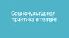 Социокультурная практика в театре. Исследование театров г. Москвы