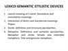 Lexico-semantic stylistic devices