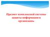 Предмет комплексной системы защиты информации в организации