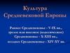 Культура Средневековой Европы. Раннее Средневековье - V-IX вв