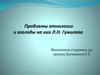 Проблемы этнологии и взгляды на них Л.Н. Гумилева