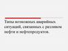 Типы возможных аварийных ситуаций, связанных с разливом нефти и нефтепродуктов