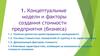 Концептуальные модели и факторы создания стоимости предприятия