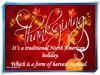 Thanksgiving Day. It’s a traditional North American holiday