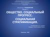 Общество. Социальный прогресс. Социальная стратификация