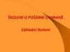 Školení o požární ochraně. Legislativa