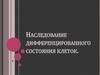 Наследование дифференцированного состояния клеток