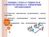 Сущность и структура процесса управления организацией.   Лекция 5. Тема 4