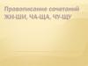 Правописание сочетаний жи-ши, ча-ща, чу-щу