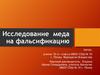 Экологический проект. Исследование меда на фальсификацию