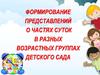 Формирование представлений о частях суток в разных возрастных группах детского сада